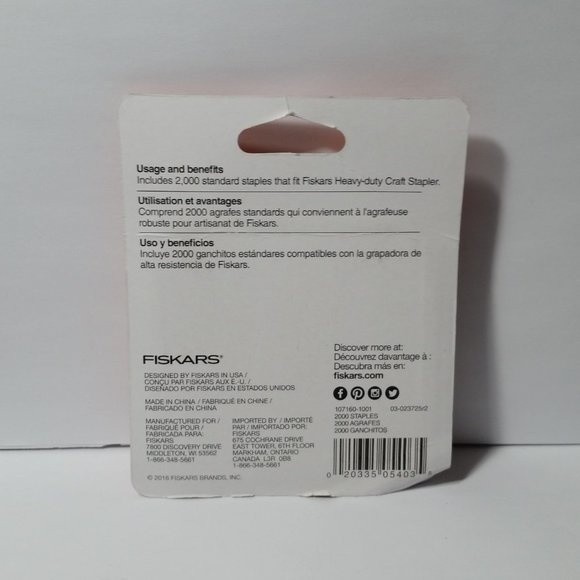2 Fiskars Heavy Duty Craft Staples Refill Pack 2000 - Picture 4 of 7